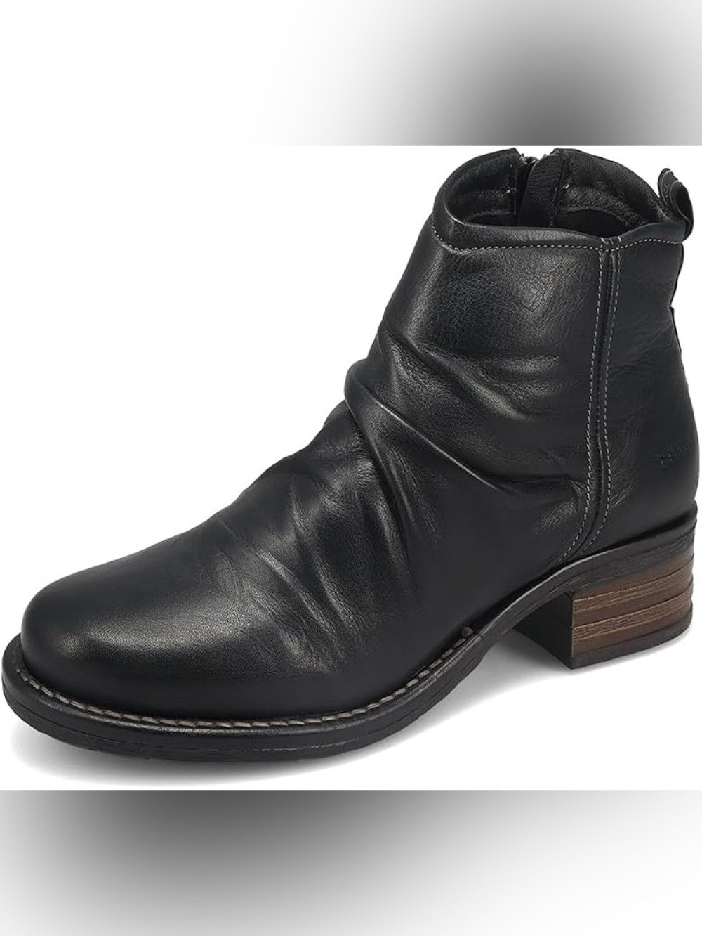 TAOS Ravelle Mid Boot Black Leather Slouchy Womens Size 8-8.5 - Picture 8 of 9